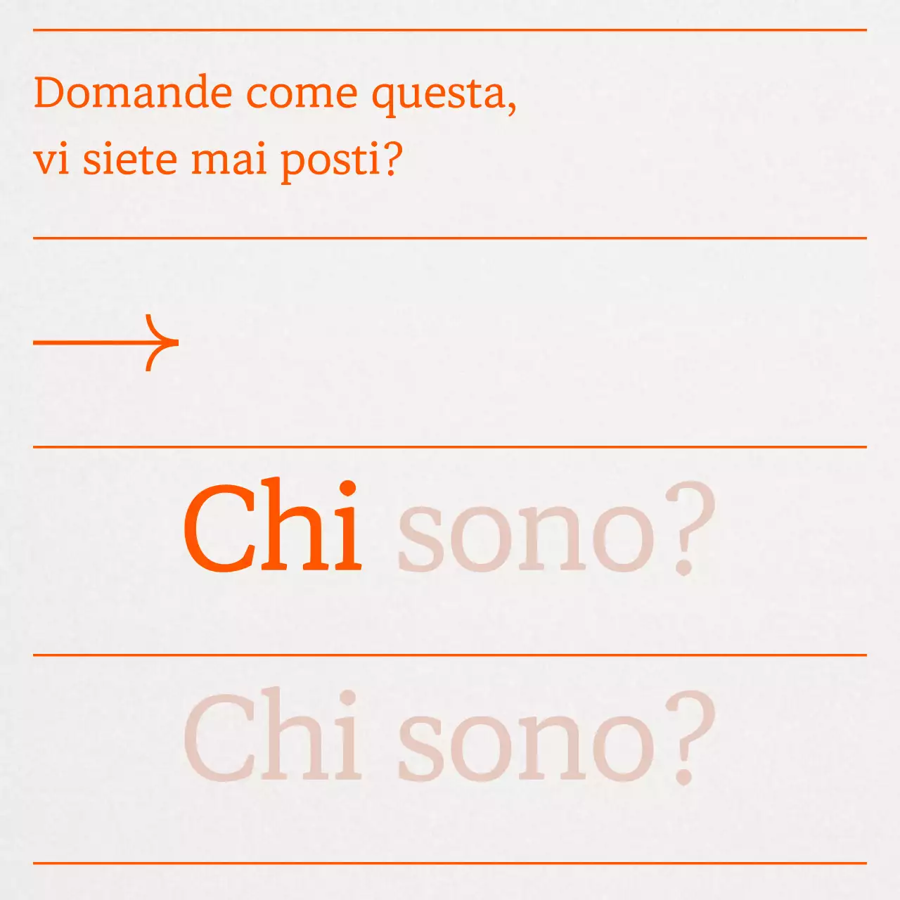 Un semplice annuncio arancione per una lezione di scienze umane per giovani.