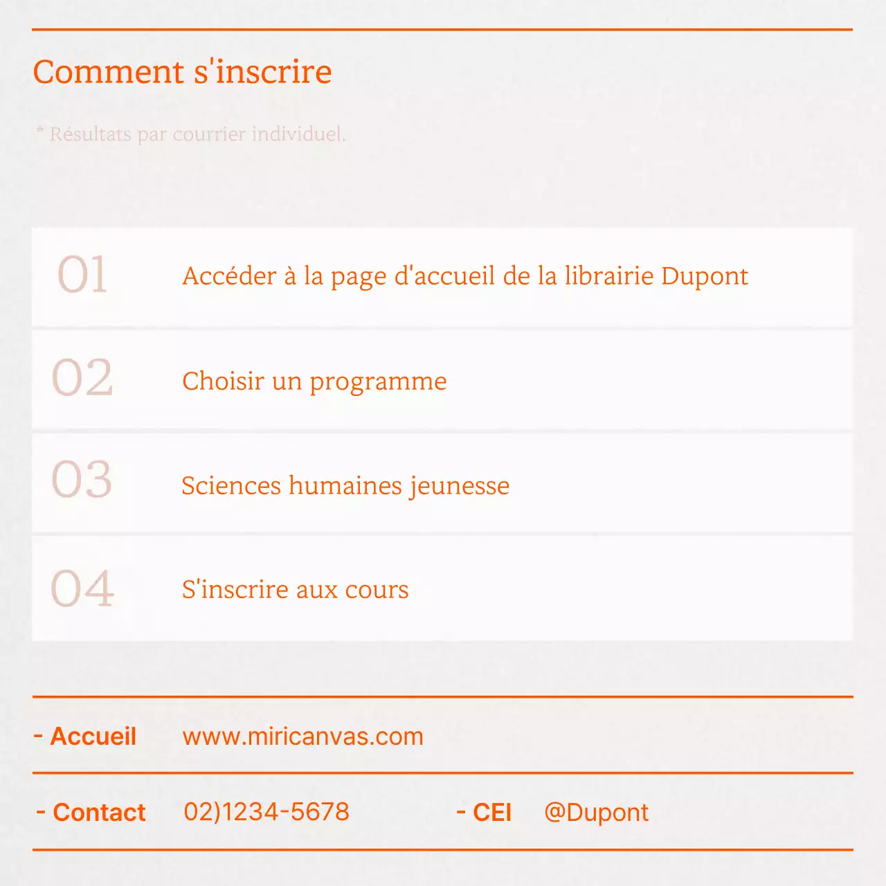 Une simple publicité orange pour une conférence sur les sciences humaines destinée aux jeunes.
