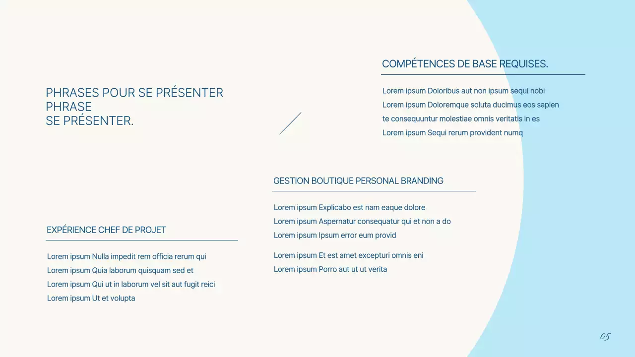 Un simple portefeuille de marketing en bleu clair