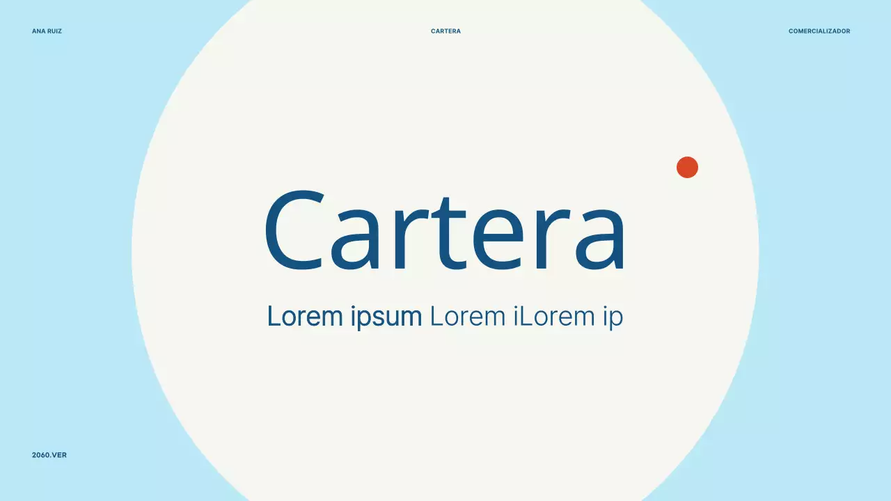 Una sencilla cartera de marketing en azul claro