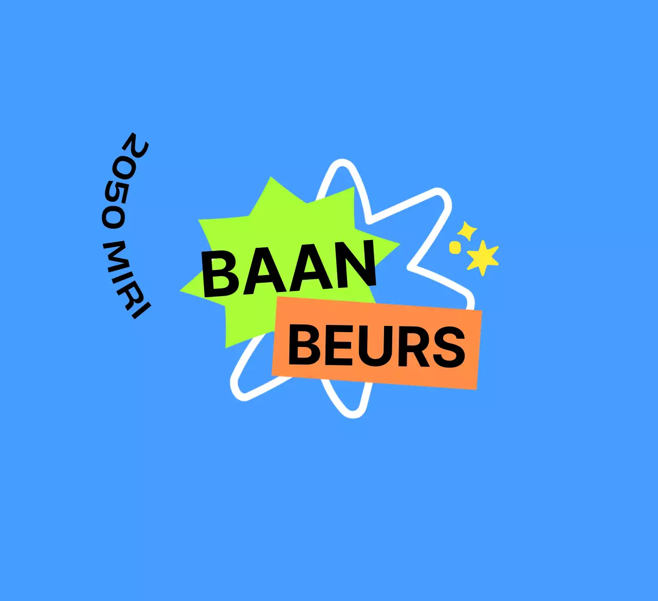 Voor bedrijfsbeurs merchandise in blauw en oranje groen