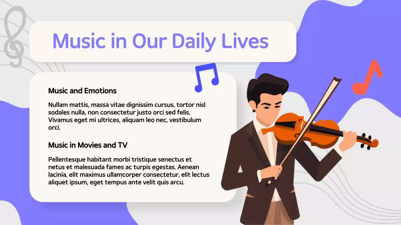 Purple Modern Music Presentation