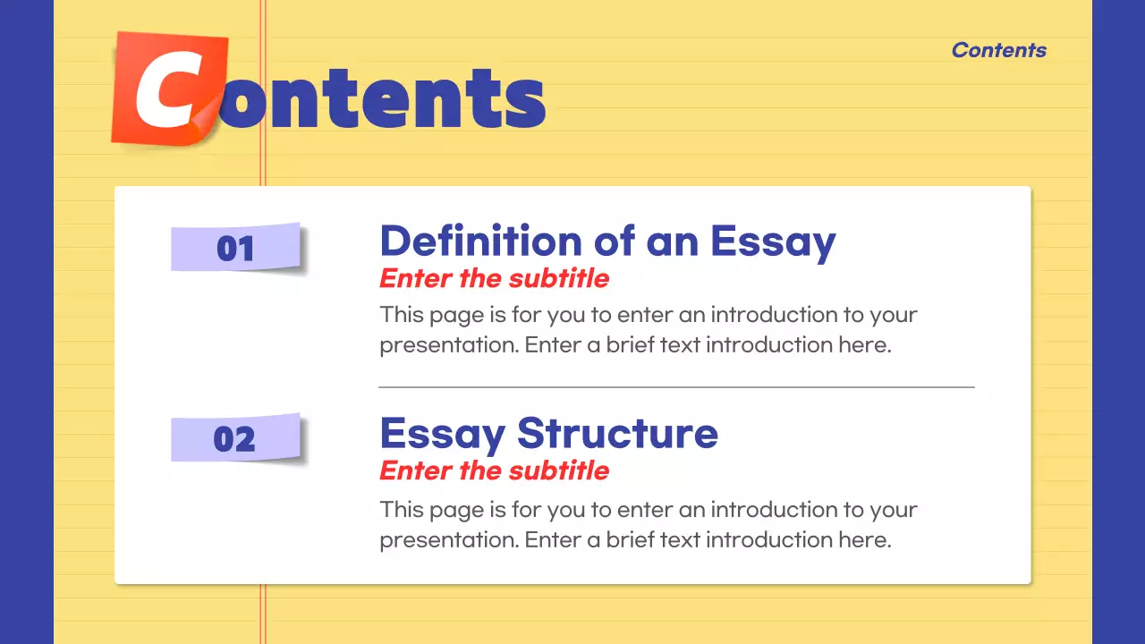 Yellow Modern Writing Presentation