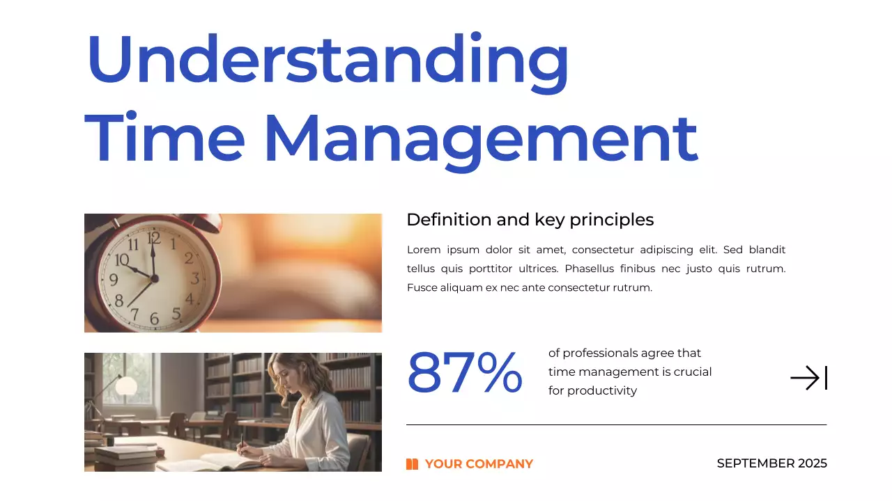 Blue Modern Productivity Guide Presentation