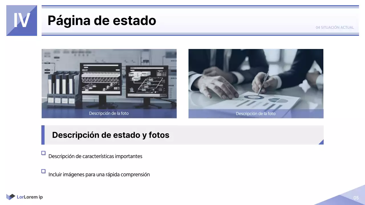 Informe imprimible sencillo del sector público en malva y blanco