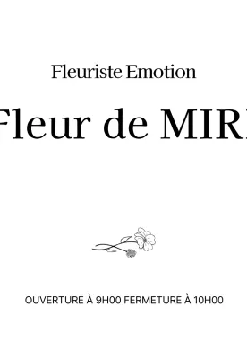 Illustration de l'enseigne d'un fleuriste avec une fleur sentimentale.