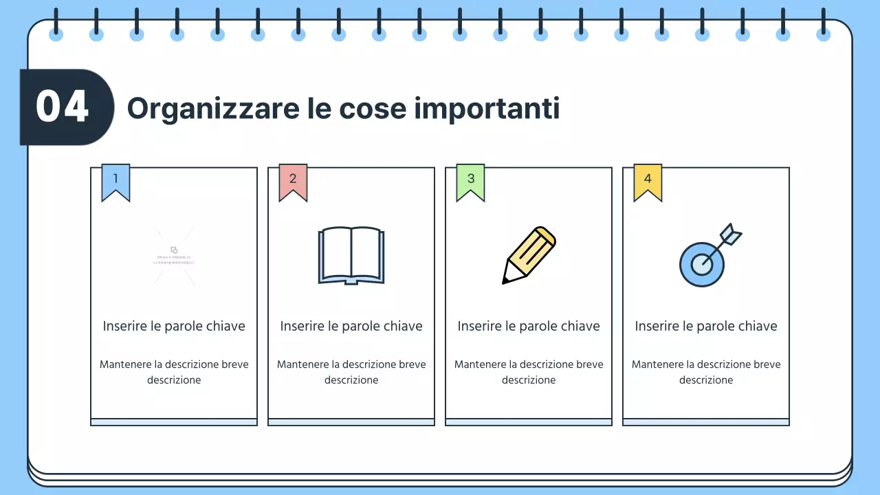 Piano di lezione semplice per insegnanti di scuola in blu e bianco