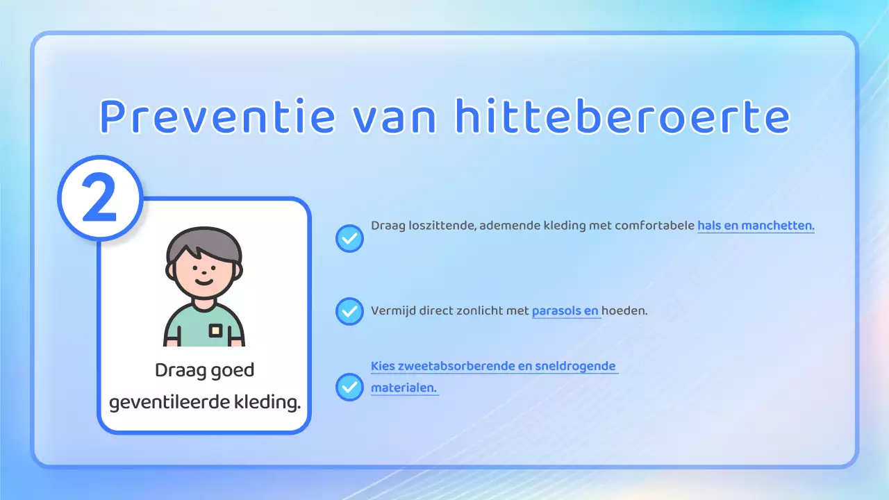 Pastelkleurige, brutale informatiebladen over hitteberoerte!