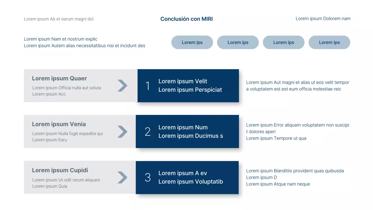 Informe sencillo de ingresos y resultados de la empresa en azul y blanco