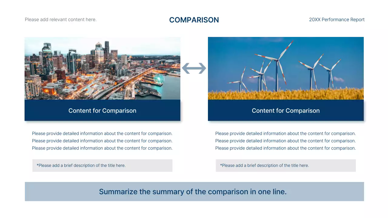 Blue Professional Performance Report Document Presentation