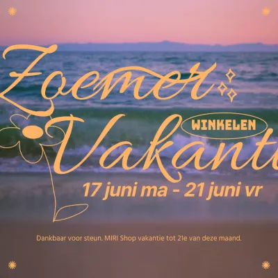 Aankondigingen zomervakantie in oranje