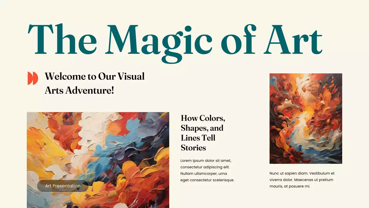 Beige Abstract Art Presentation