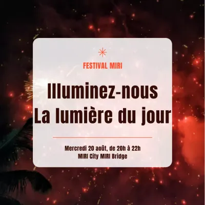 Un poste de festival d'été moderne en rouge et orange