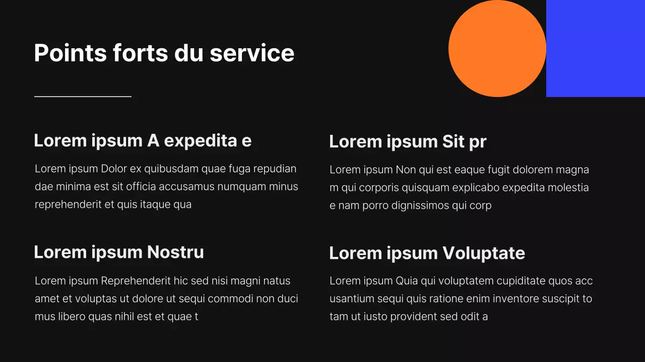 Proposition de service moderne de chasseur de têtes en noir et bleu