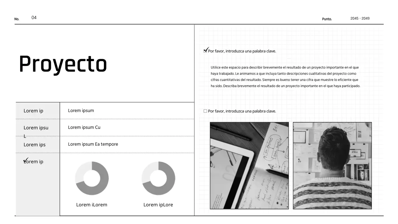 Carpeta imprimible de estilo diario sencillo en blanco y negro