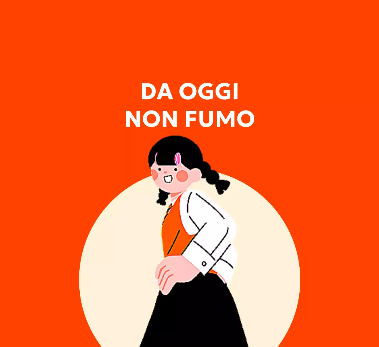Design senza fumo con simpatiche illustrazioni di studenti