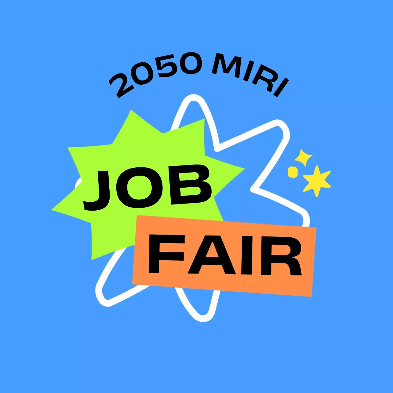 ブルーとオレンジグリーンの企業見本市グッズ用