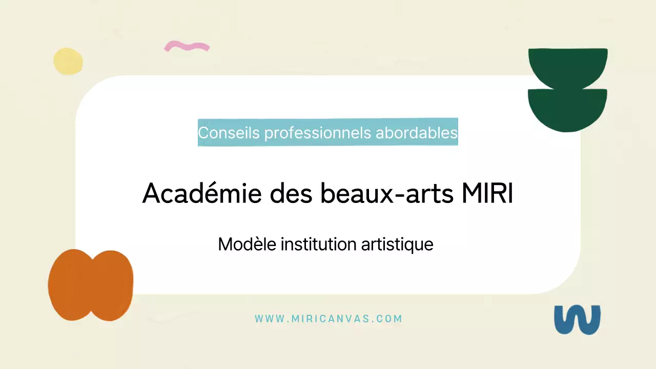 Un prospectus d'école d'art de style géométrique en ivoire et menthe.