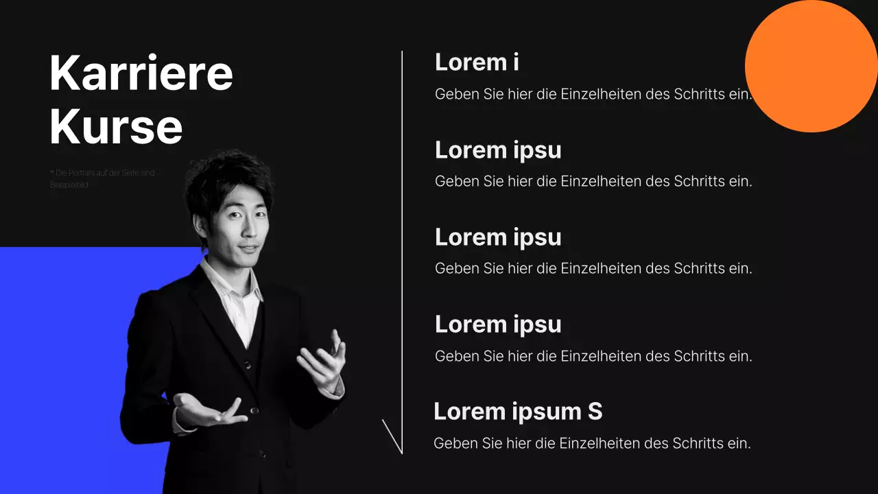 Modernes Headhunting-Angebot in Schwarz und Blau