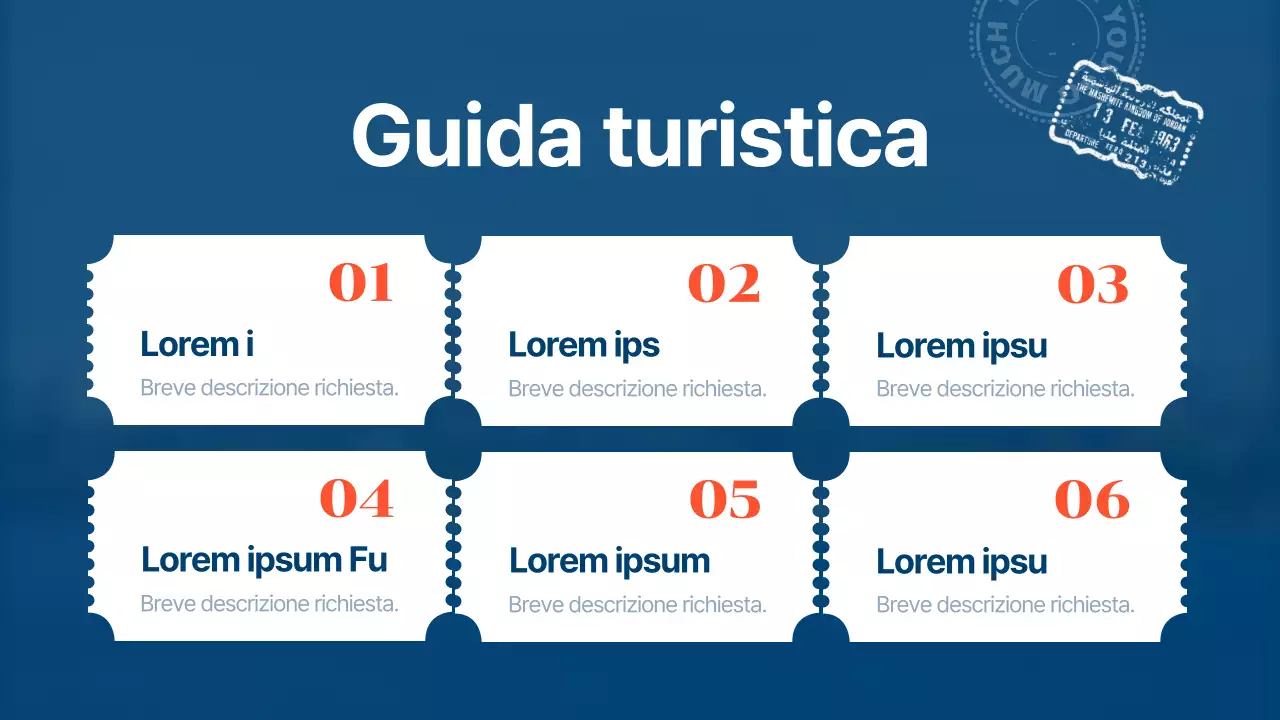 Una moderna guida turistica della città in blu chiaro e blu navy