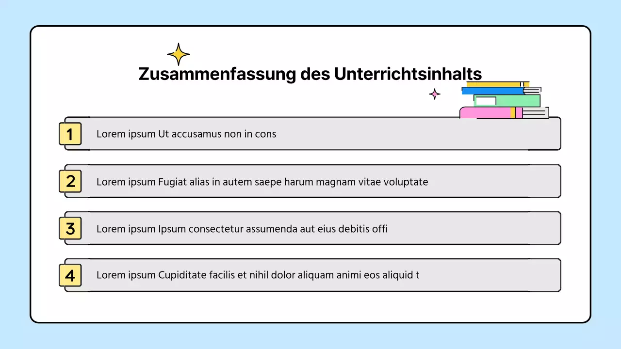 Niedliche gelbe und blaue Schulmaterialien