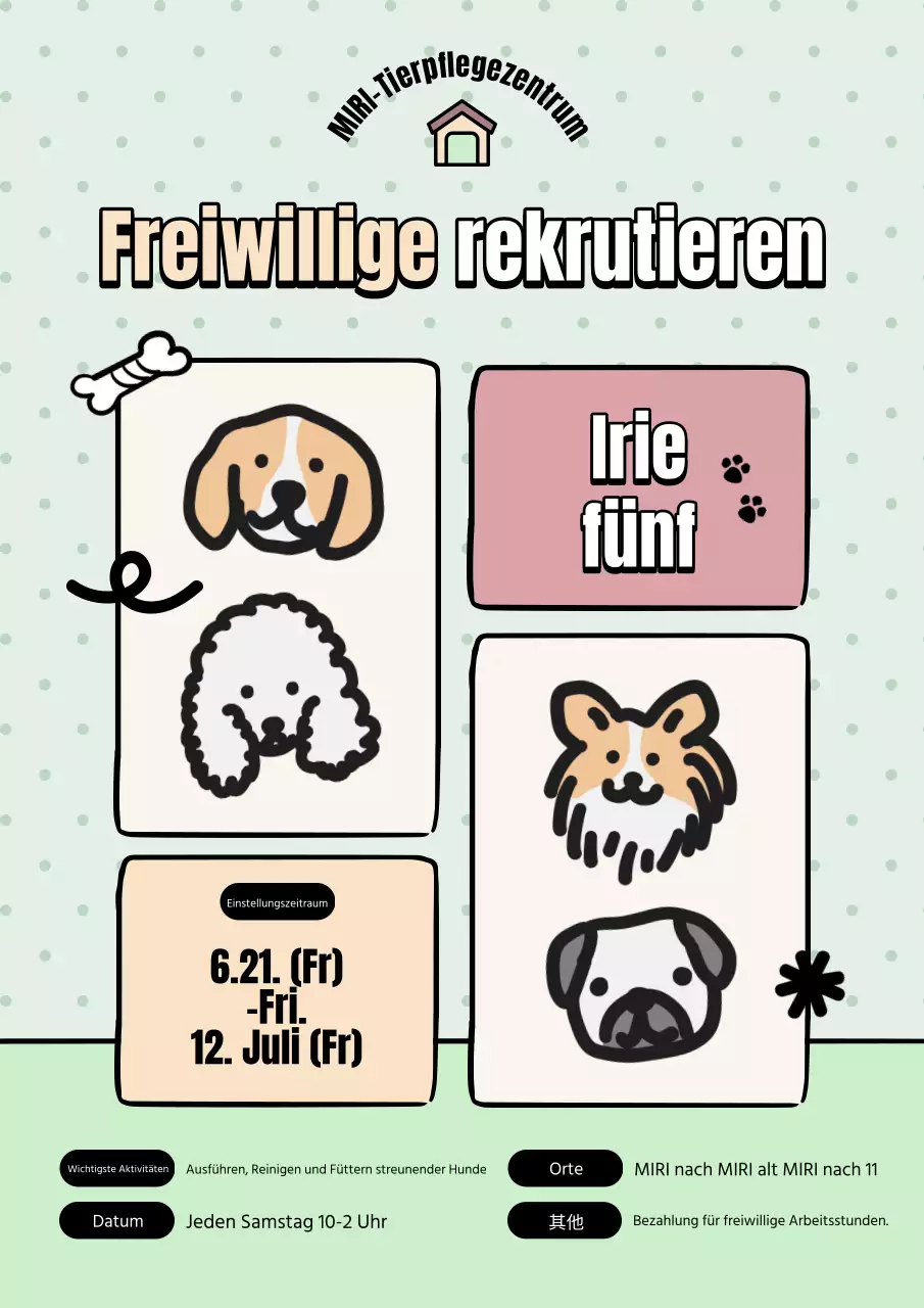 Förderung der Anwerbung von Freiwilligen für das gelbe und graublaue Pflegezentrum