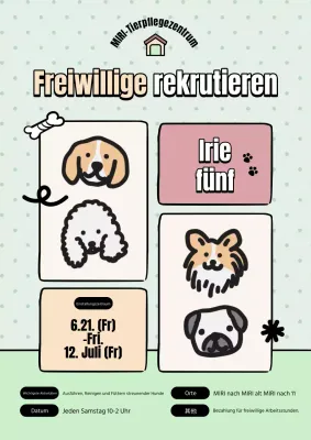 Förderung der Anwerbung von Freiwilligen für das gelbe und graublaue Pflegezentrum