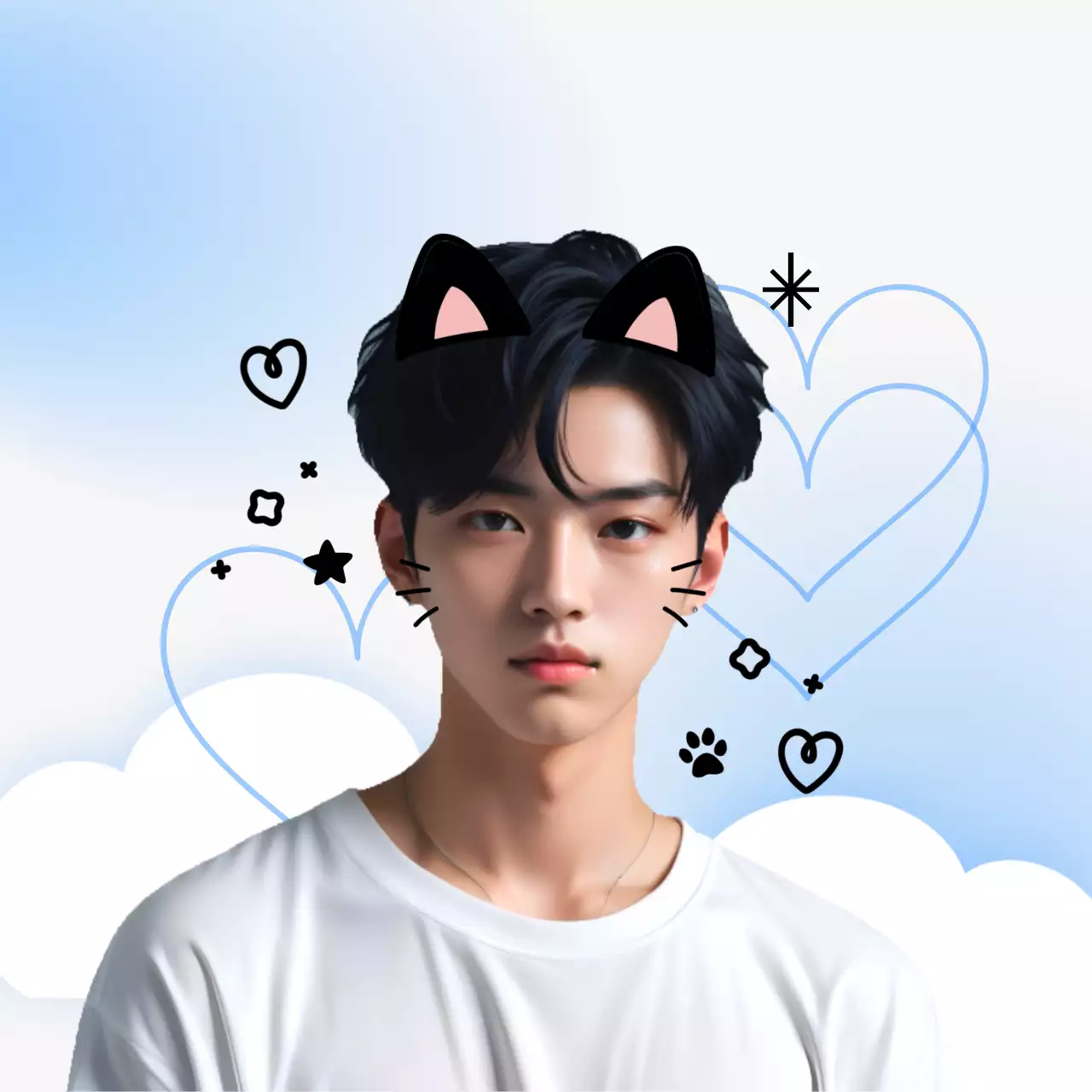 ブルーグラデーションのアイドル記念パーソナルグッズ