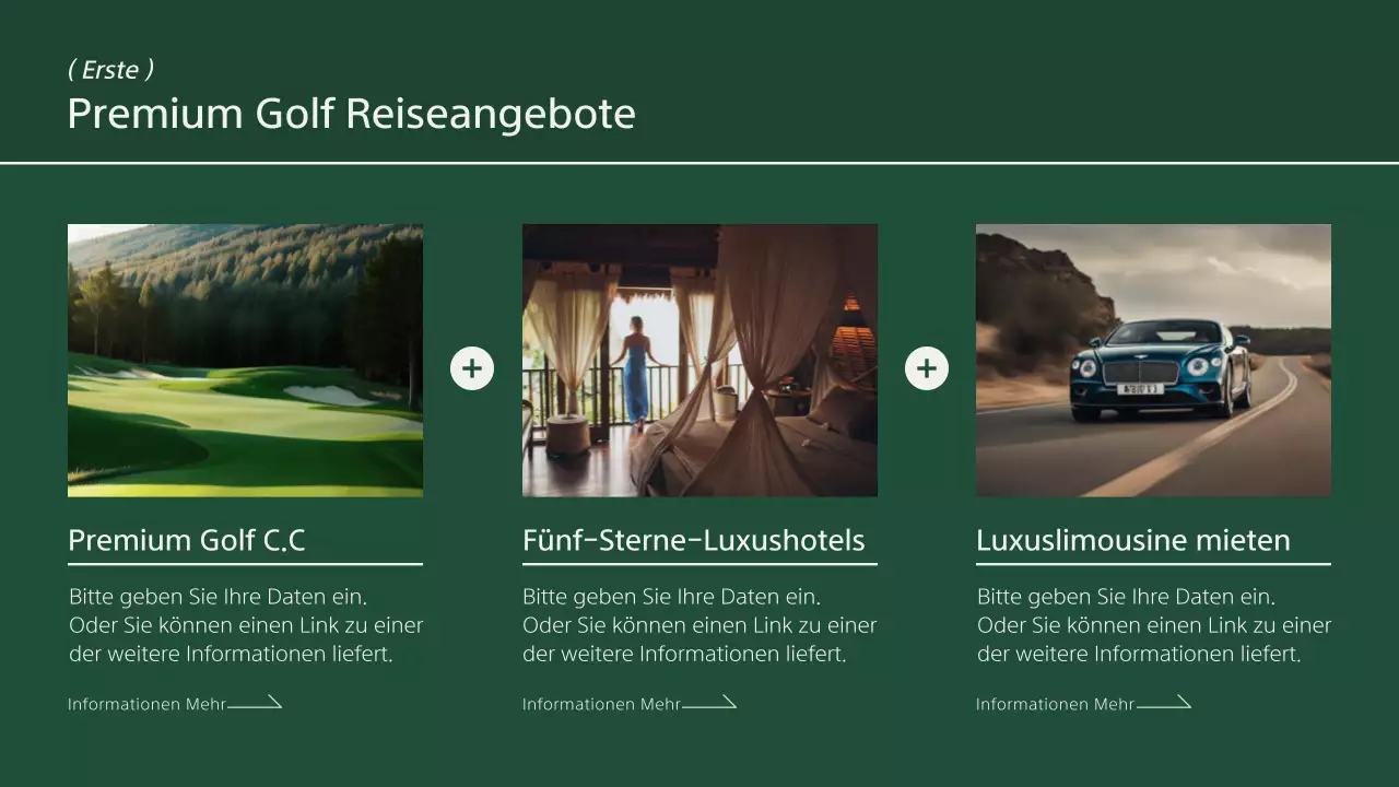 Ein moderner Golf-Reiseführer in Khaki und Elfenbein