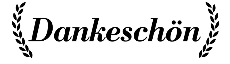 Ein stilvolles Dankesschreiben mit Lorbeeren und Serifenschriften