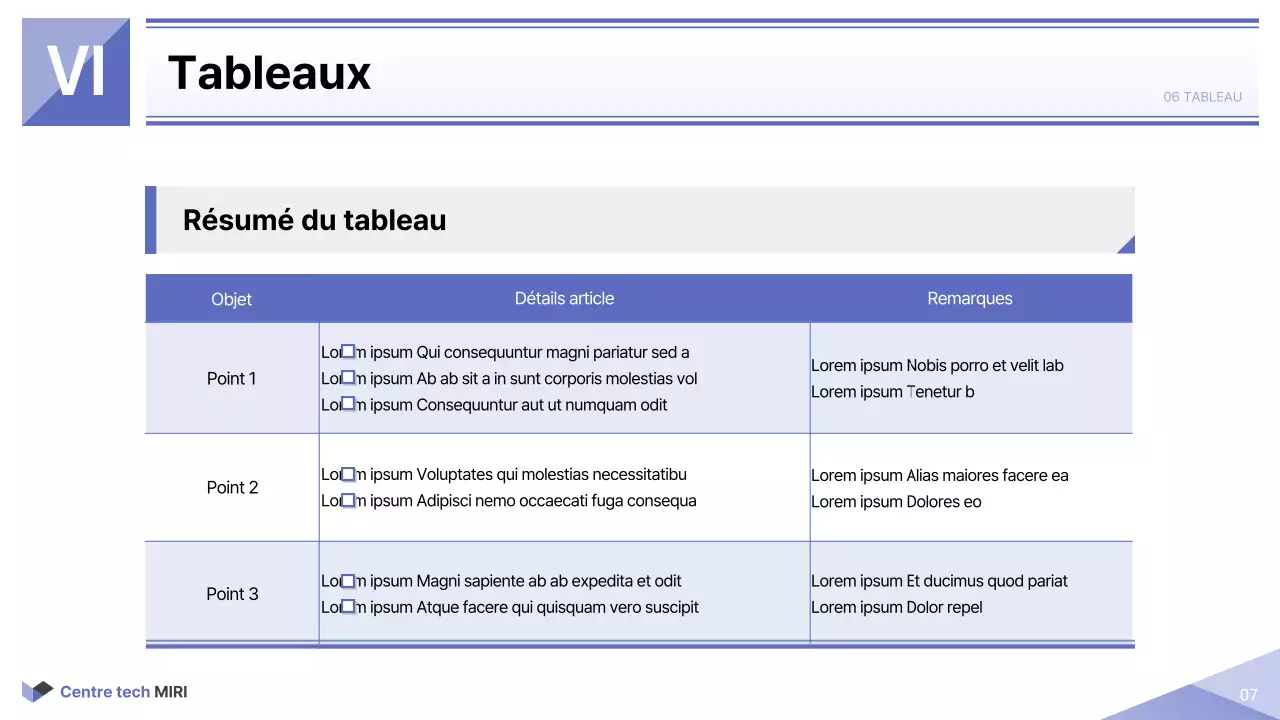 Rapport imprimable simple sur le secteur public en mauve et blanc