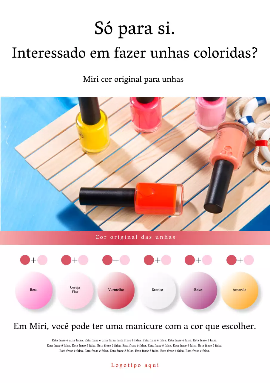 Criar uma cor de unhas moderna e simples em azul e branco Anúncio