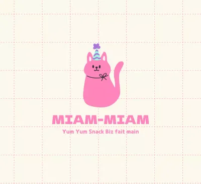 Friandises pour chiens faites maison avec de jolies illustrations de chats en beige et rose