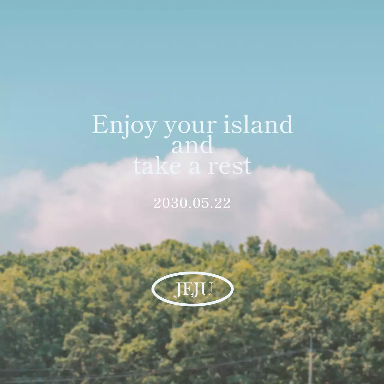Latar belakang lanskap yang hangat dan nyaman dengan kutipan sentimental dalam font yang lucu