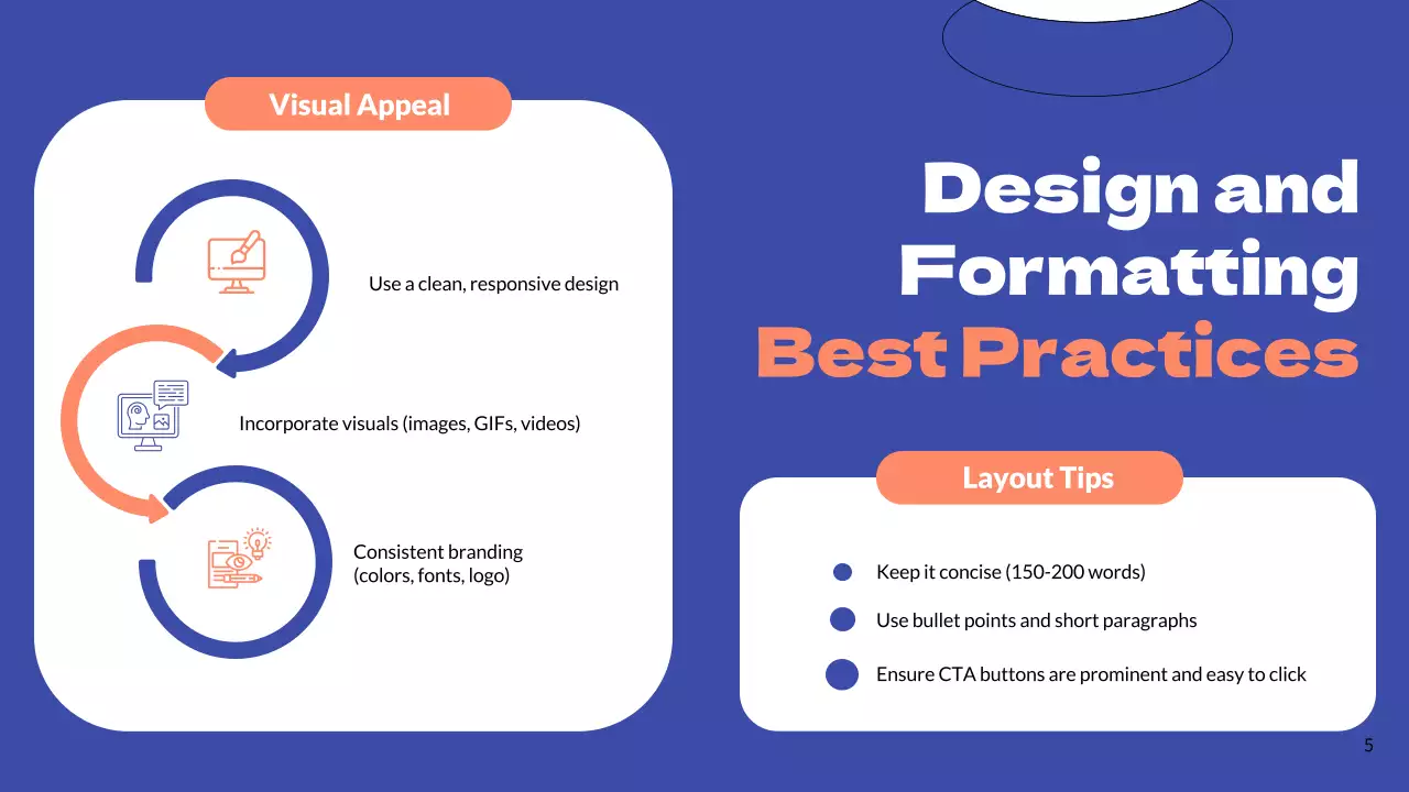 Blue and Orange Simple Email Marketing Business Strategy