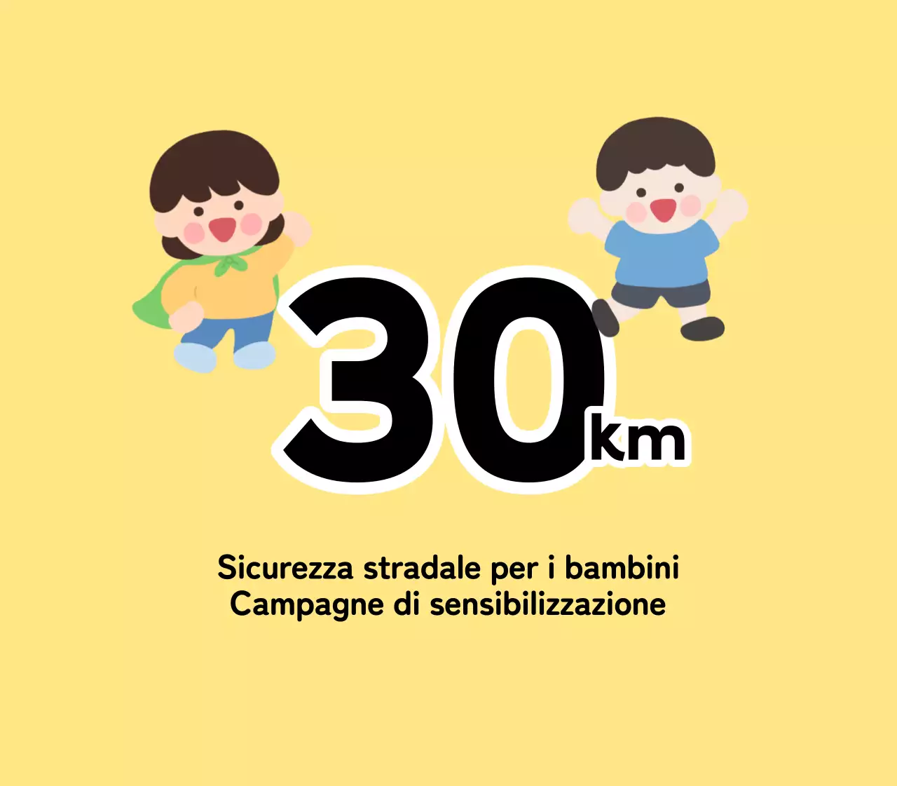 Campagna per la sicurezza stradale carina e tenera con i personaggi dei bambini