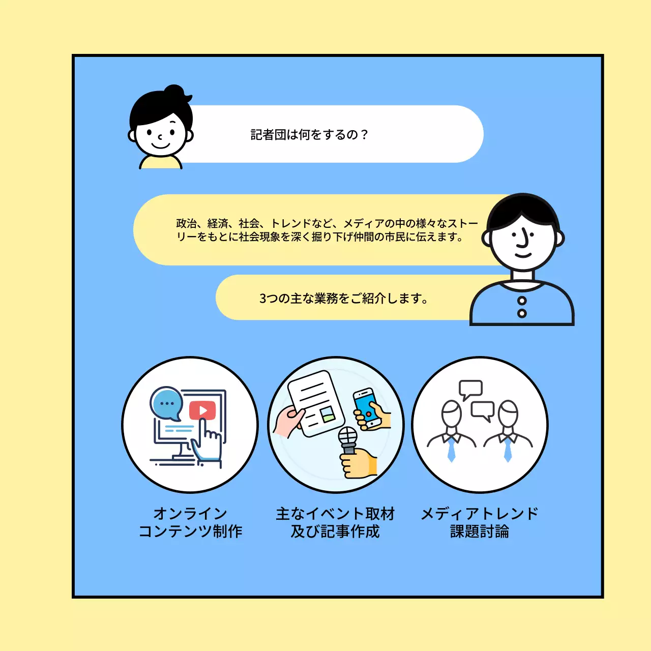 青 シンプル メディア 募集案内 Instagram カルーセル