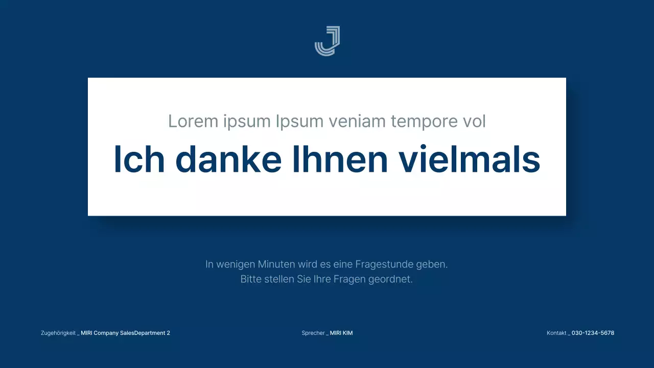 Einfacher Umsatz- und Leistungsbericht für Unternehmen in Blau und Weiß