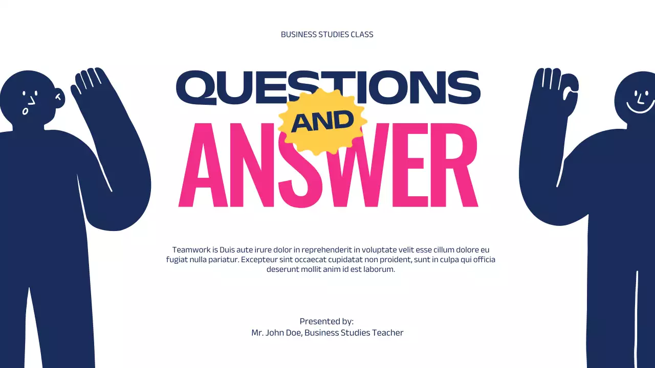 Blue Bold Teamwork Lecture Presentation