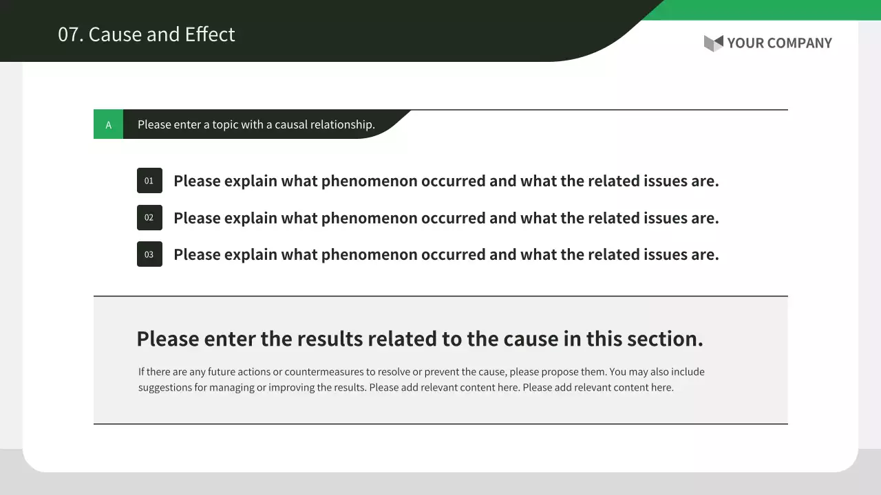 초록색과 검정의 기본 기업 보고서