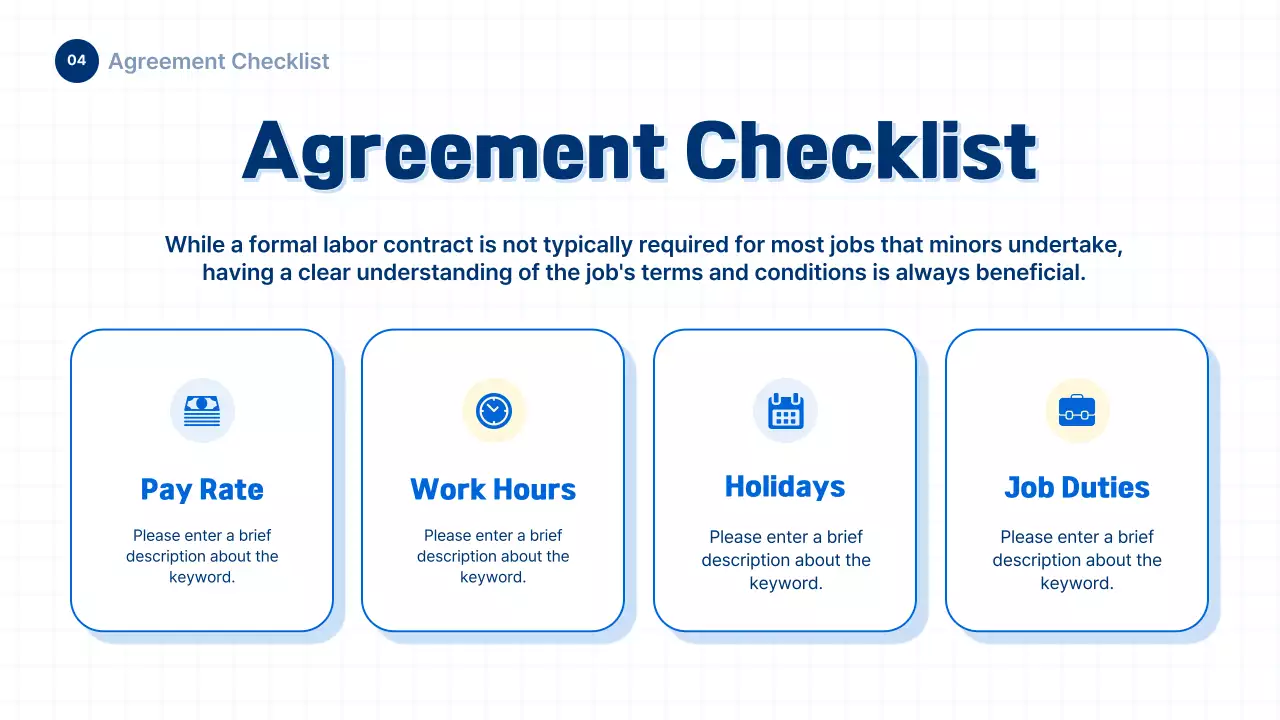 Thông tin luật lao động thanh niên phong cách màu xanh và đơn giản