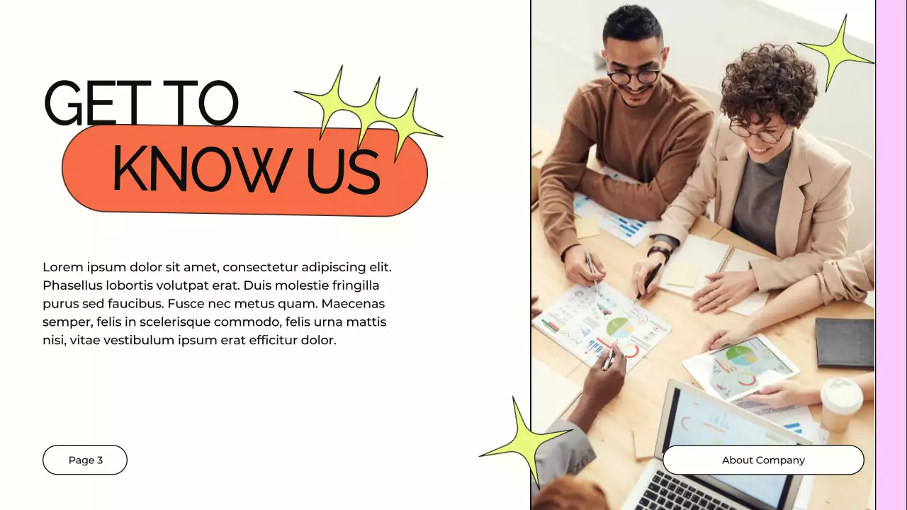 Presentasi Profil Desain Modern Berwarna-warni