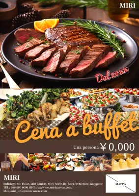 Buffet semplice ed elegante in colore marrone