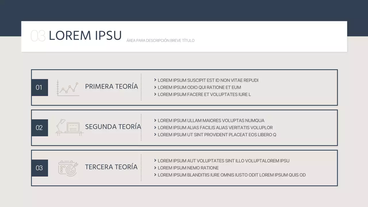 Informe sencillo de formación del profesorado en azul marino y beige