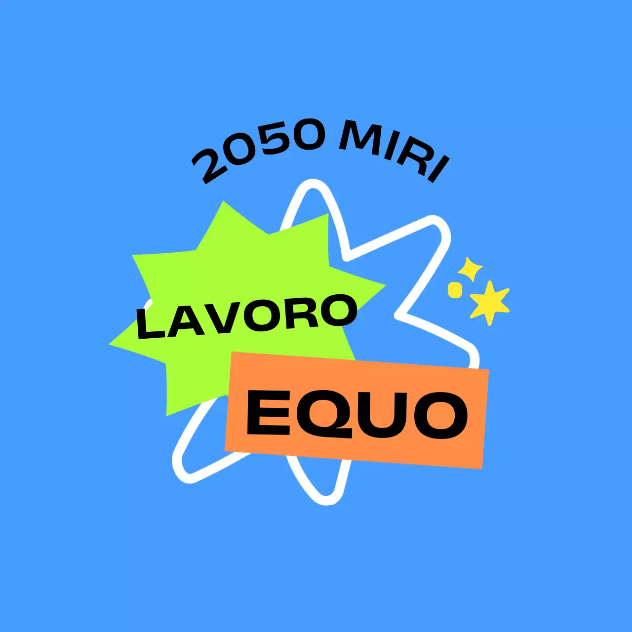 Per il merchandising fieristico aziendale in blu e verde arancio