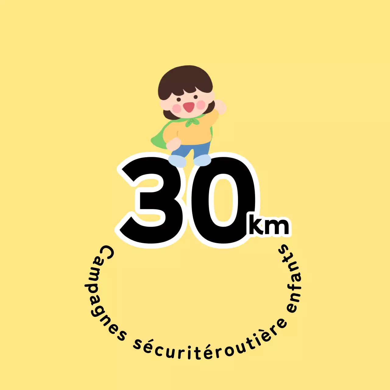 Campagne de sécurité routière mignonne et câline avec des personnages d'enfants