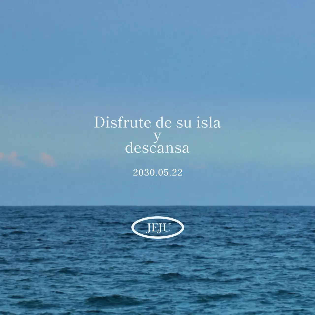 Diseñe productos turísticos de texto emotivos con fotos del océano tranquilizadoras y emotivas como telón de fondo.