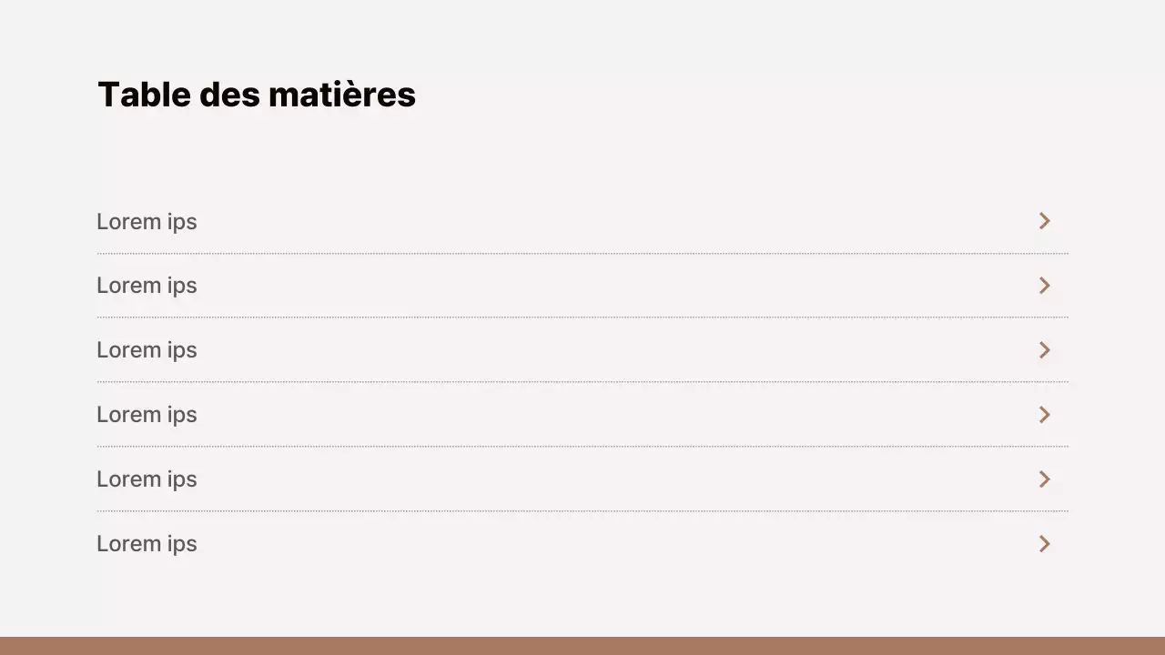 Proposition de merchandising simple en brun et beige