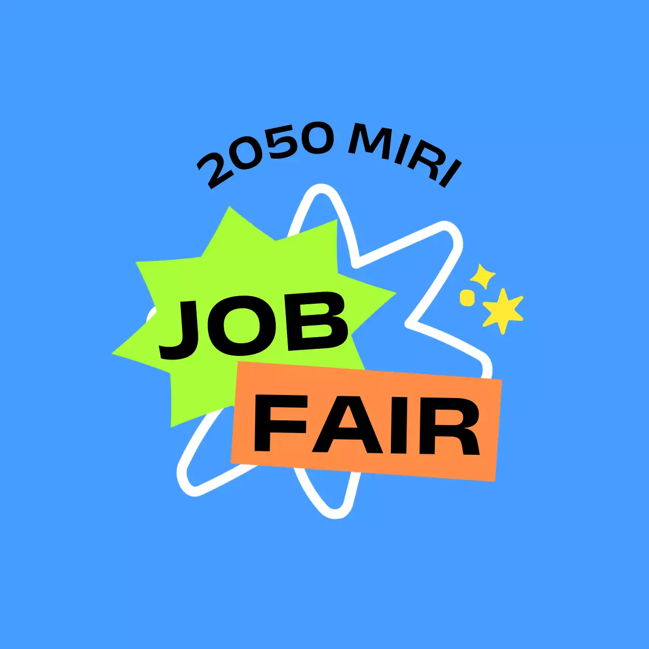 ブルーとオレンジグリーンの企業見本市グッズ用