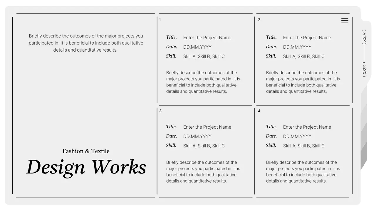 Presentasi Portofolio Desain Minimal Abu-abu
